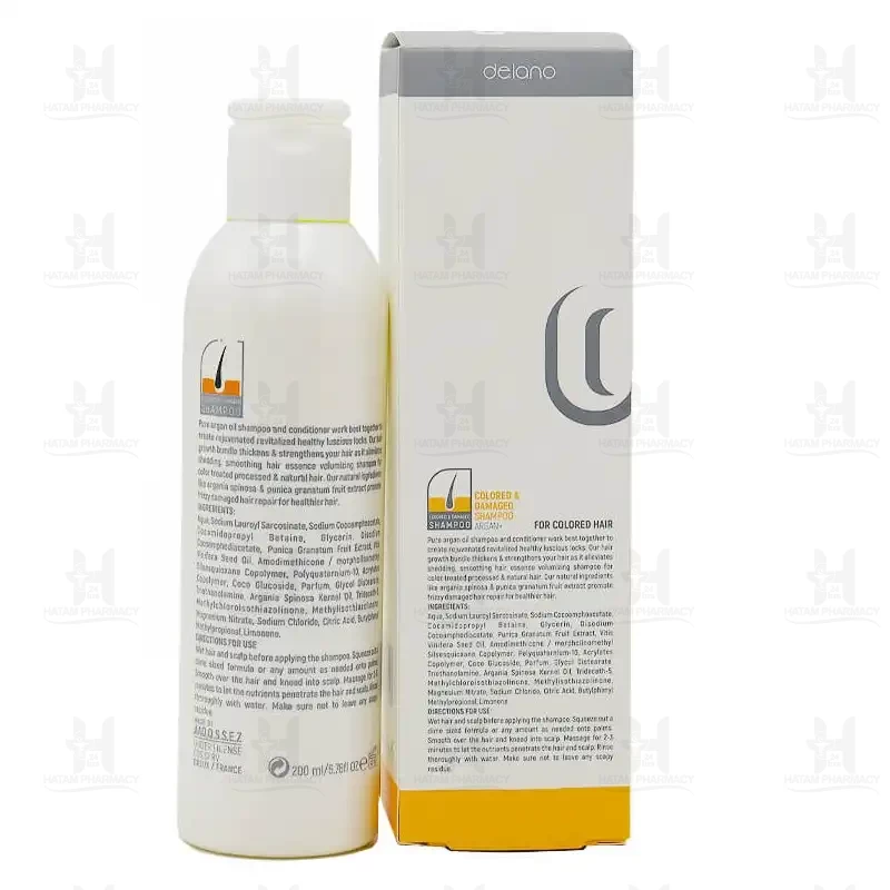 شامپو موهای رنگ شده حاوی روغن ارگان دلانو  