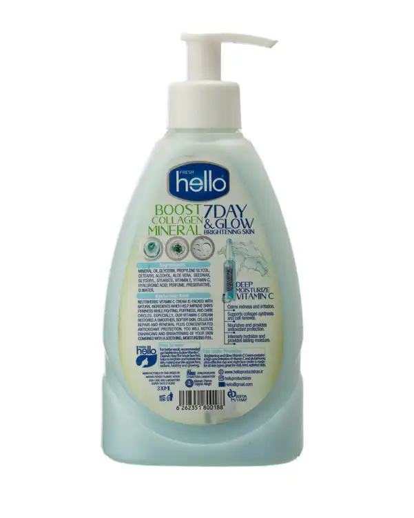 لوسیون بدن حاوی هیالورونیک اسید و عصاره آلوئه ورا هلو فرش