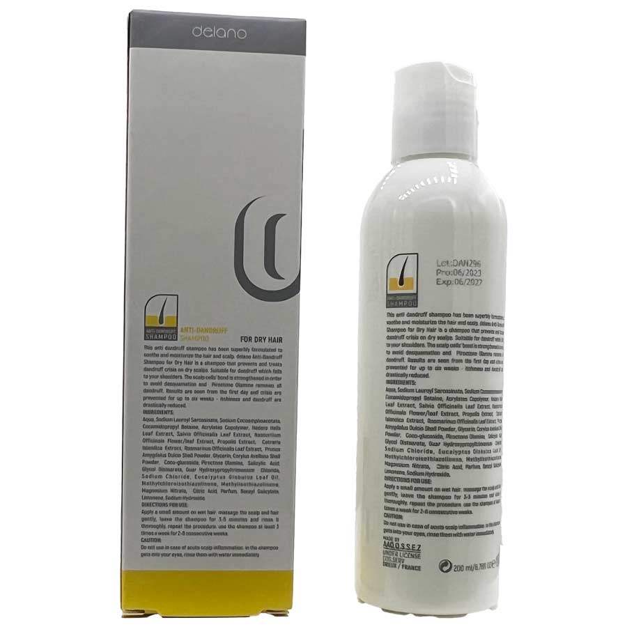 شامپو ضد شوره مناسب موهای خشک دلانو