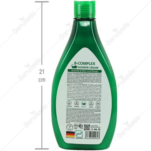 شامپو بدن کرمی ب _ کمپلکس آدرا